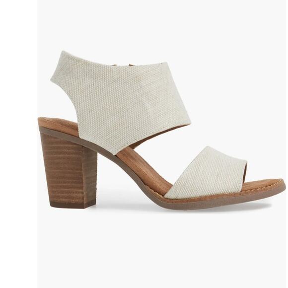 Toms Majorca Cutout Side Zipper Sandal Natural 8 - Picture 8 of 16